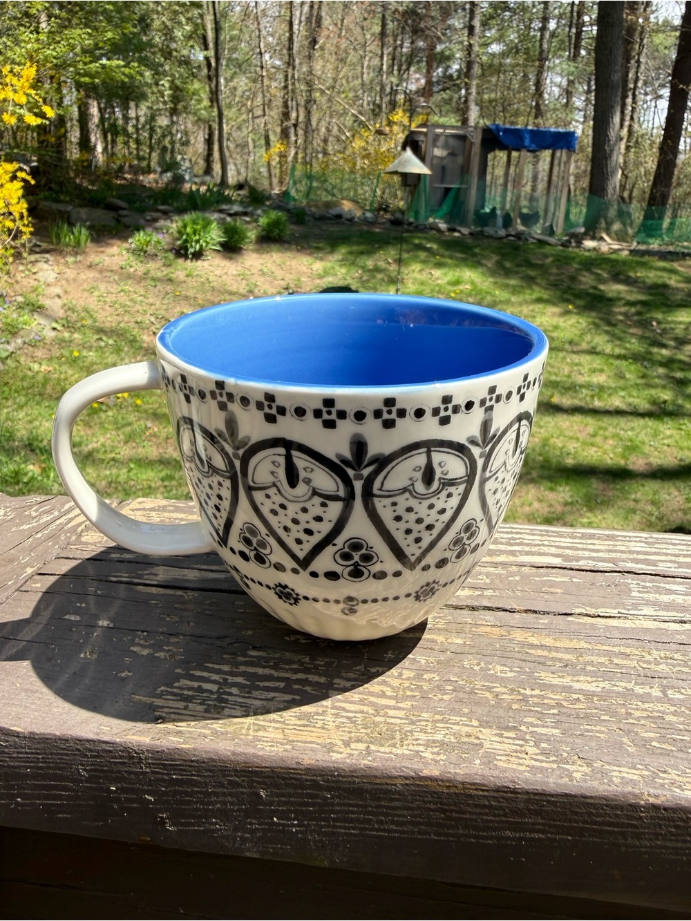 Anthropologie Lina Hand-Painted Stoneware Coffee Mugs- Set of 2 - Picture 10 of 13